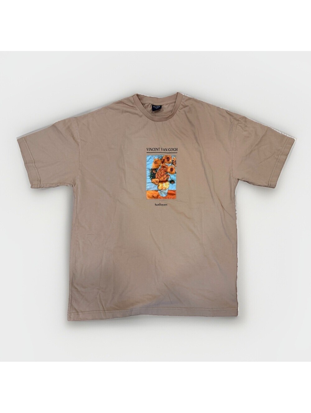 SAVV Urbanity Vincent Van Gogh Sunflowers Art Graphic Tee Made in Turkey Large